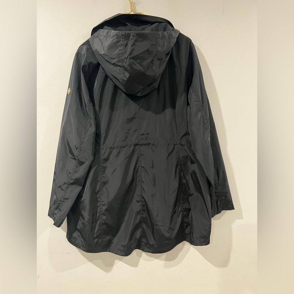 MICHAEL KORS Women's MK Trench Coat with Hood Black Polyester Gold
Logo Size XL - Picture 2 of 9